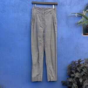 vintage vivienne westwood 80s high waisted plaid cotton pant